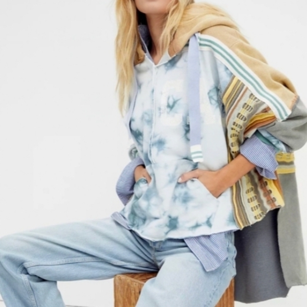 We The Free People Different World Swit Tie Dye Hoodie Missing Drawstring Atm
